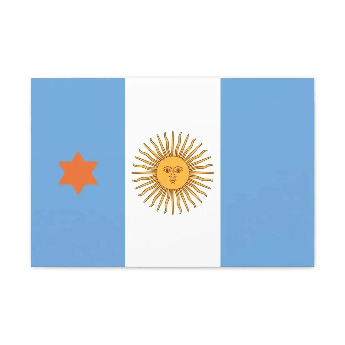 Flag of Argentine General de Brigada 1894 to 1904 - Canvas Wall Art - The Sticker Space