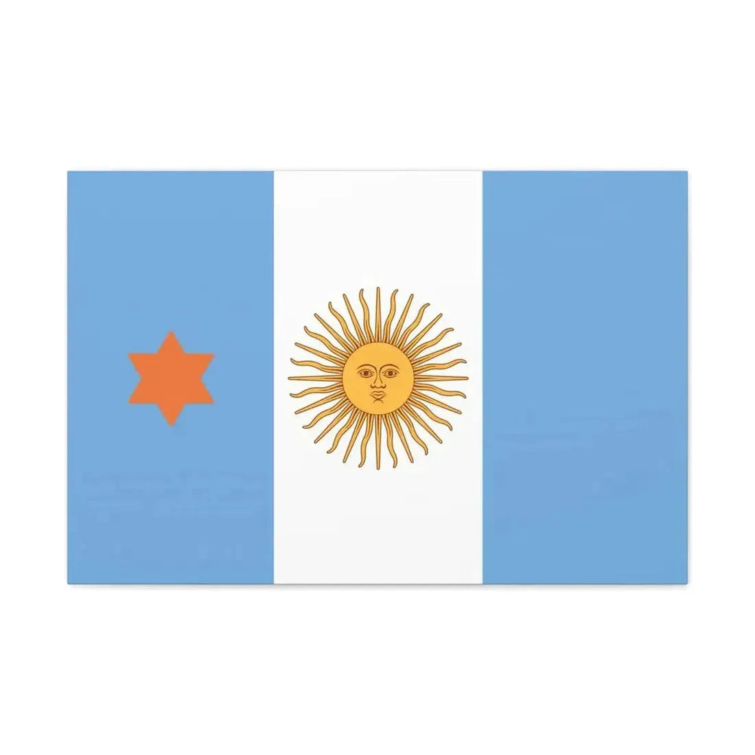 Flag of Argentine General de Brigada 1894 to 1904 - Canvas Wall Art - The Sticker Space