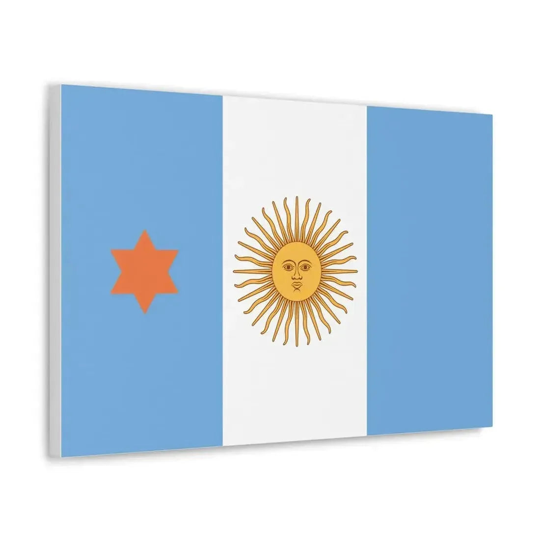 Flag of Argentine General de Brigada 1894 to 1904 - Canvas Wall Art - The Sticker Space
