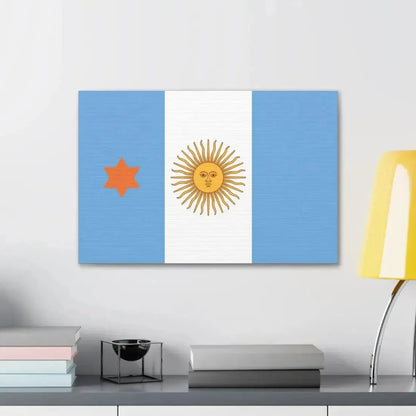 Flag of Argentine General de Brigada 1894 to 1904 - Canvas Wall Art - The Sticker Space