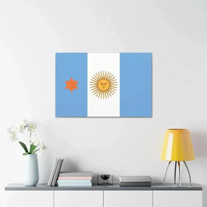 Flag of Argentine General de Brigada 1894 to 1904 - Canvas Wall Art - The Sticker Space
