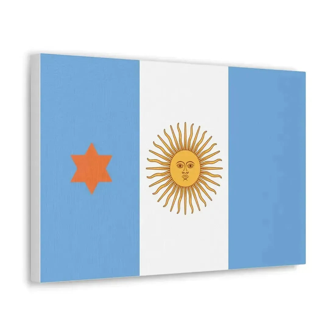 Flag of Argentine General de Brigada 1894 to 1904 - Canvas Wall Art - The Sticker Space