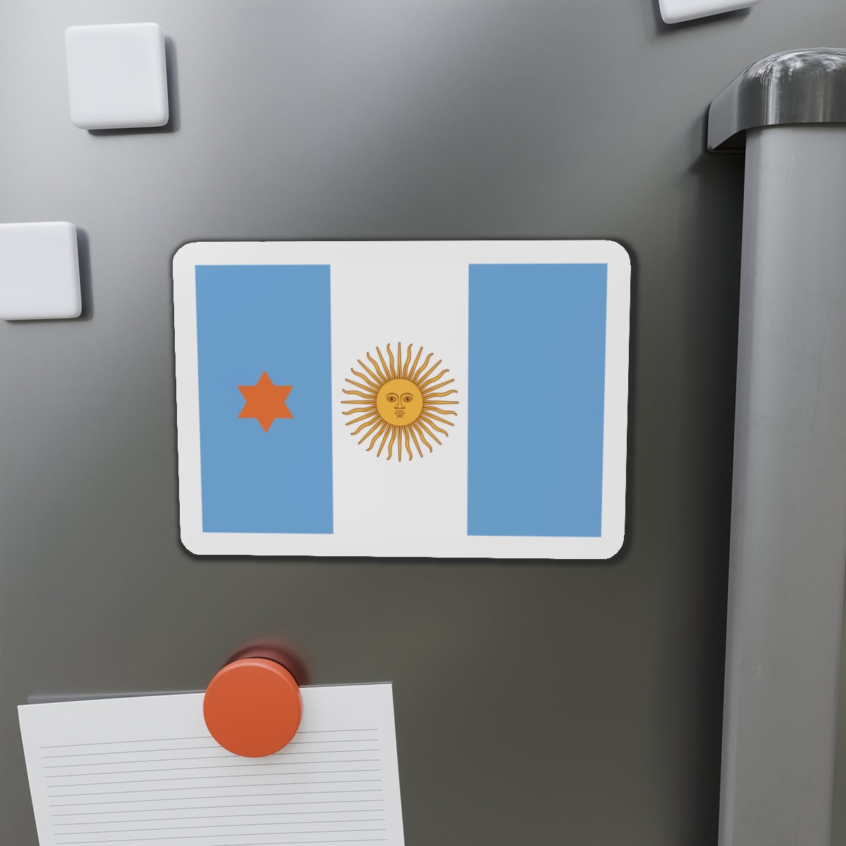 Flag of Argentine General de Brigada 1894 to 1904 - Die-Cut Magnet-The Sticker Space