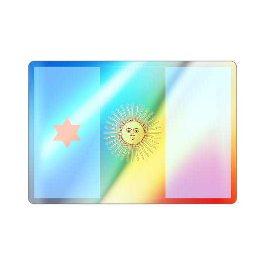 Flag of Argentine General de Brigada 1894 to 1904 Holographic STICKER Die-Cut Vinyl Decal-6 Inch-The Sticker Space