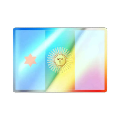 Flag of Argentine General de Brigada 1894 to 1904 Holographic STICKER Die-Cut Vinyl Decal - The Sticker Space