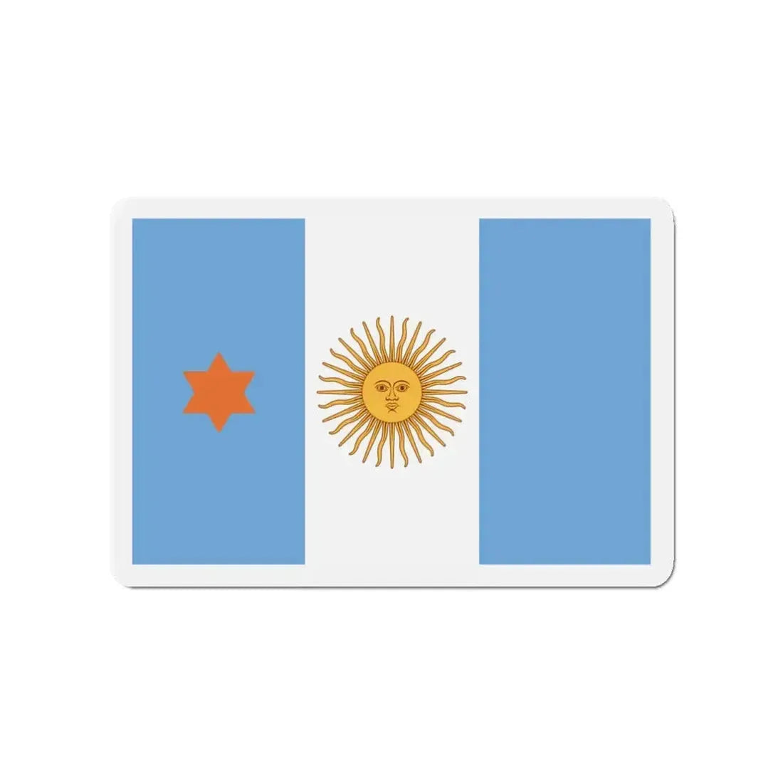 Flag of Argentine General de Brigada 1894 to 1904 - Refrigerator Magnet 3 Inch - The Sticker Space