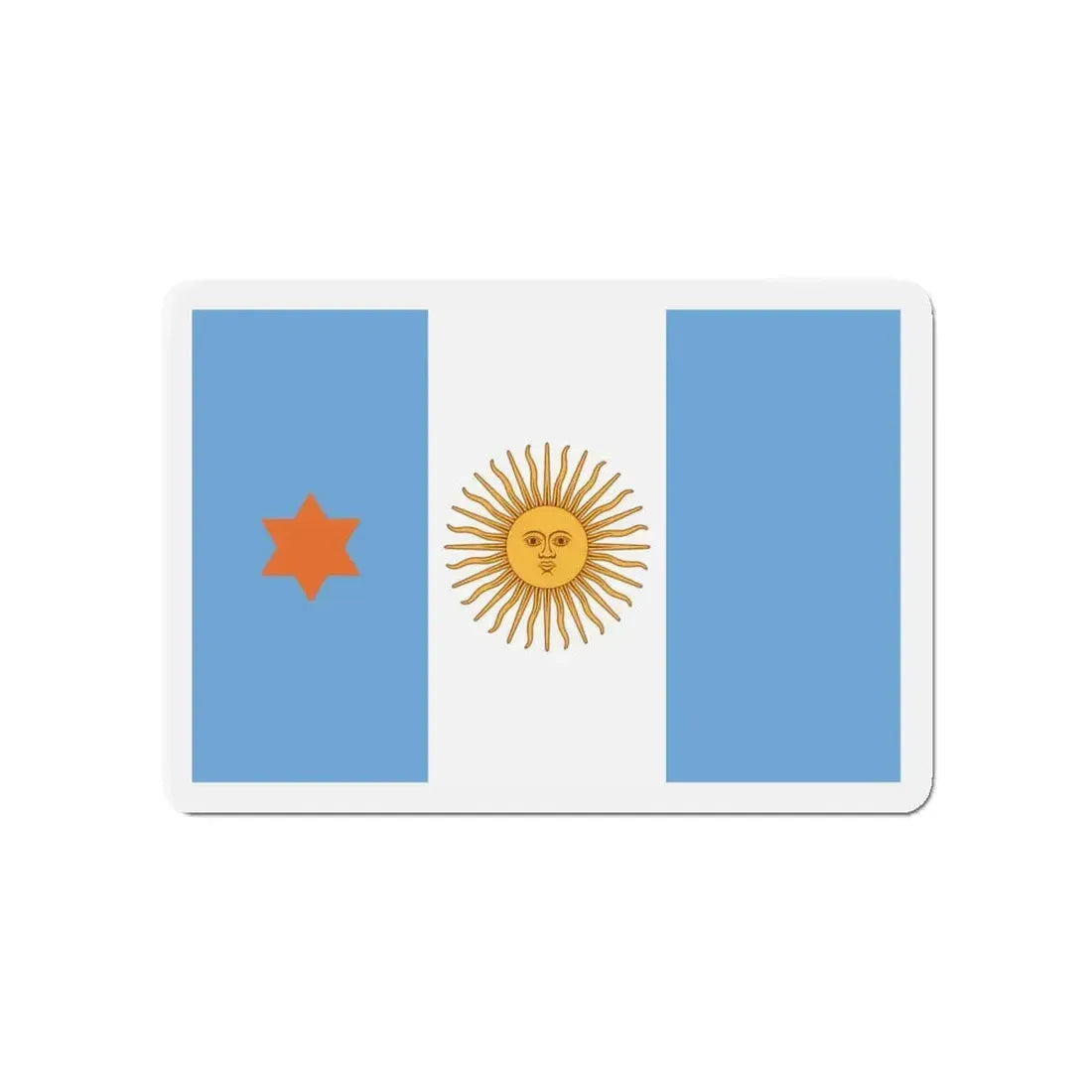 Flag of Argentine General de Brigada 1894 to 1904 - Refrigerator Magnet 4 Inch - The Sticker Space