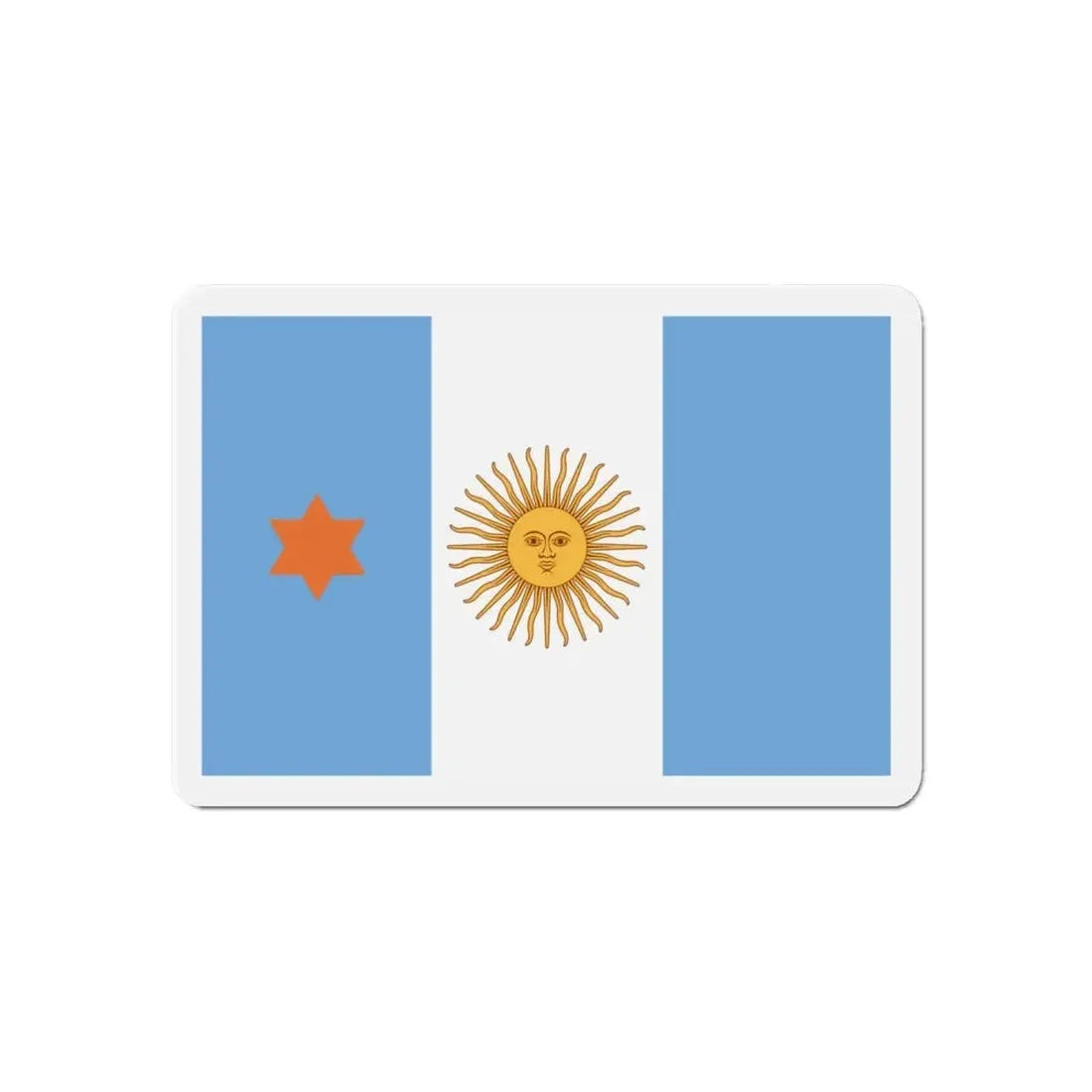 Flag of Argentine General de Brigada 1894 to 1904 - Refrigerator Magnet 6 Inch - The Sticker Space