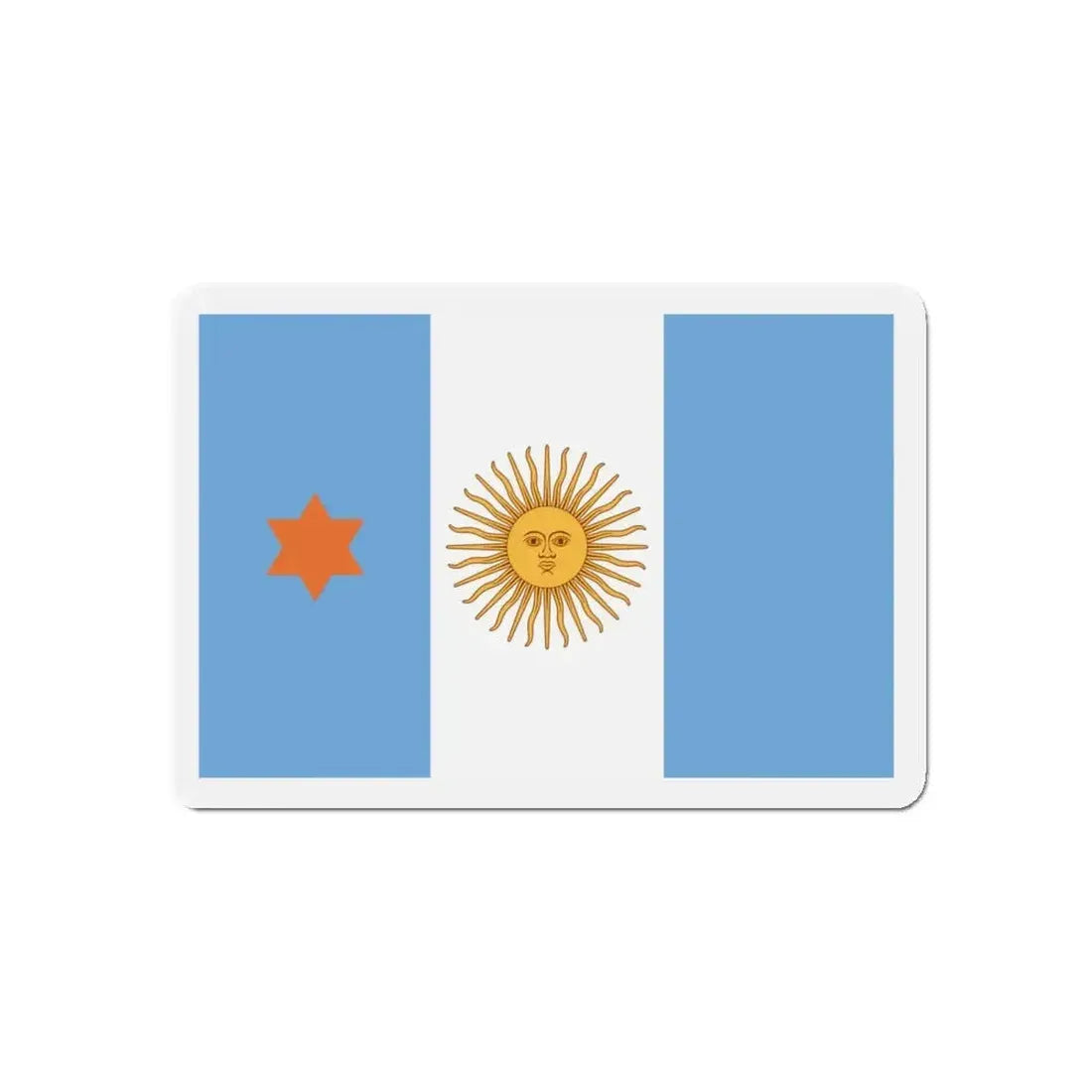 Flag of Argentine General de Brigada 1894 to 1904 - Refrigerator Magnet - The Sticker Space