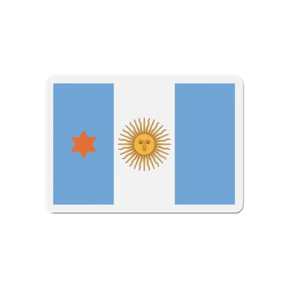 Flag of Argentine General de Brigada 1894 to 1904 - Refrigerator Magnet - The Sticker Space