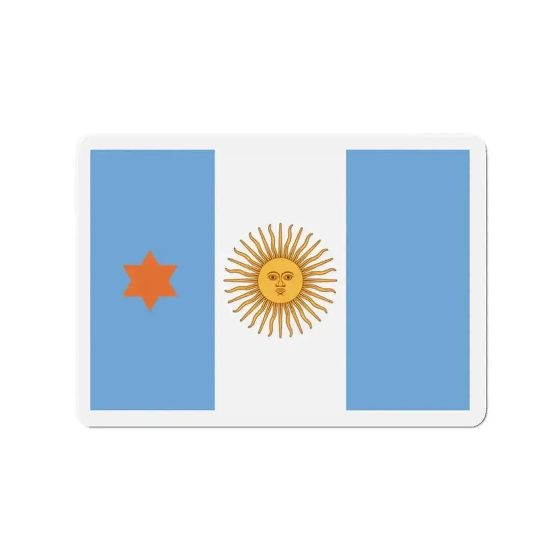 Flag of Argentine General de Brigada 1894 to 1904 - Refrigerator Magnet - The Sticker Space