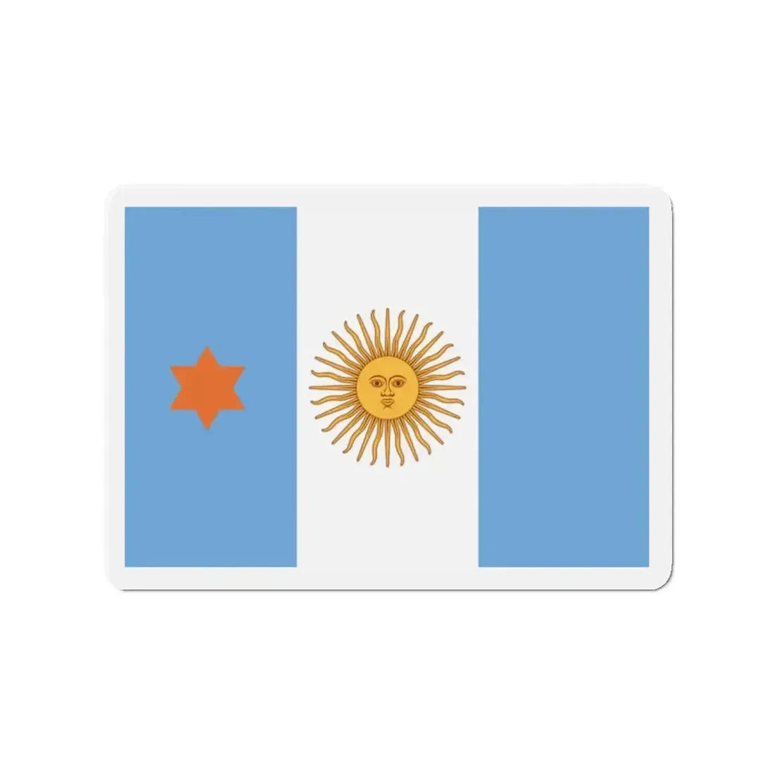 Flag of Argentine General de Brigada 1894 to 1904 - Refrigerator Magnet - The Sticker Space