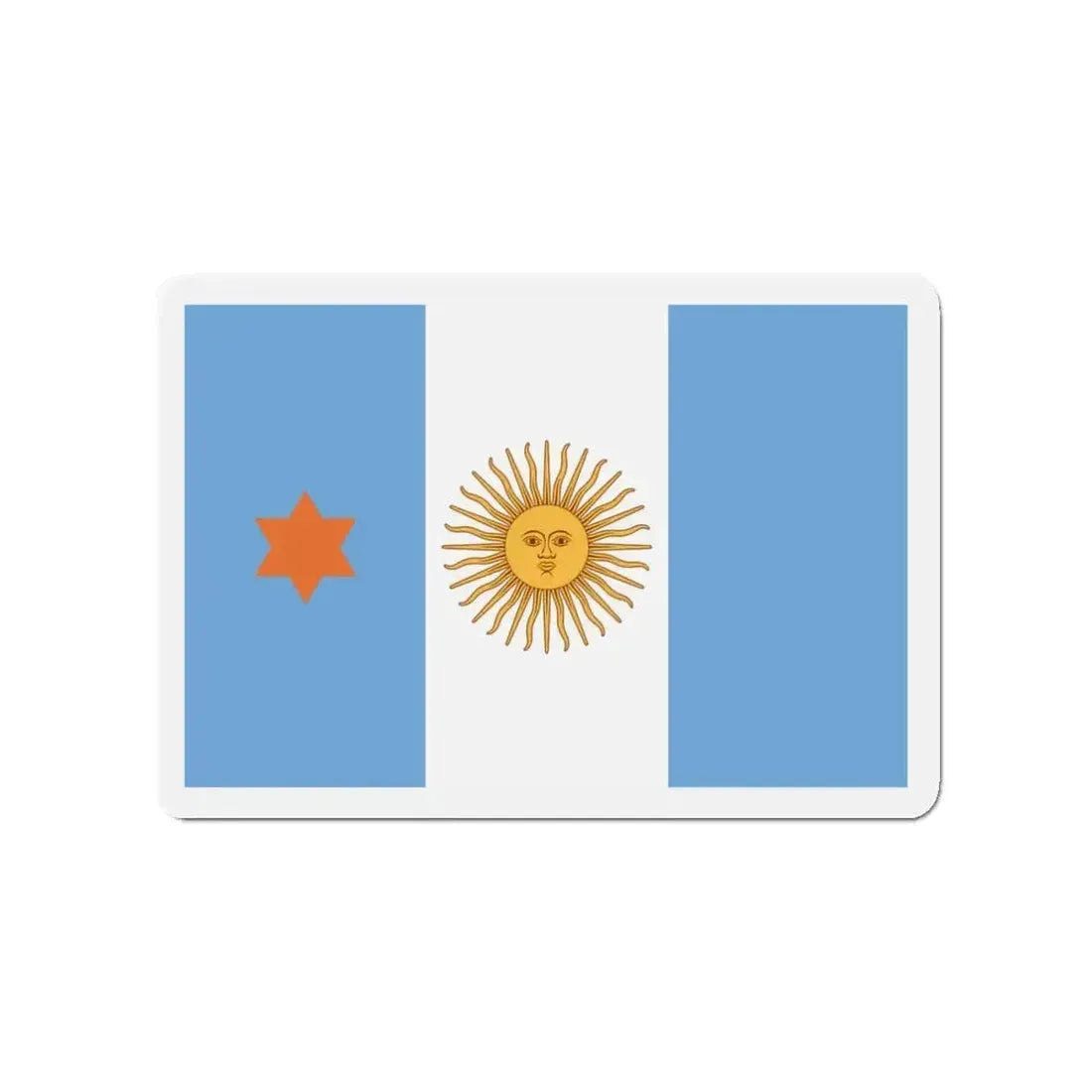Flag of Argentine General de Brigada 1894 to 1904 - Refrigerator Magnet - The Sticker Space