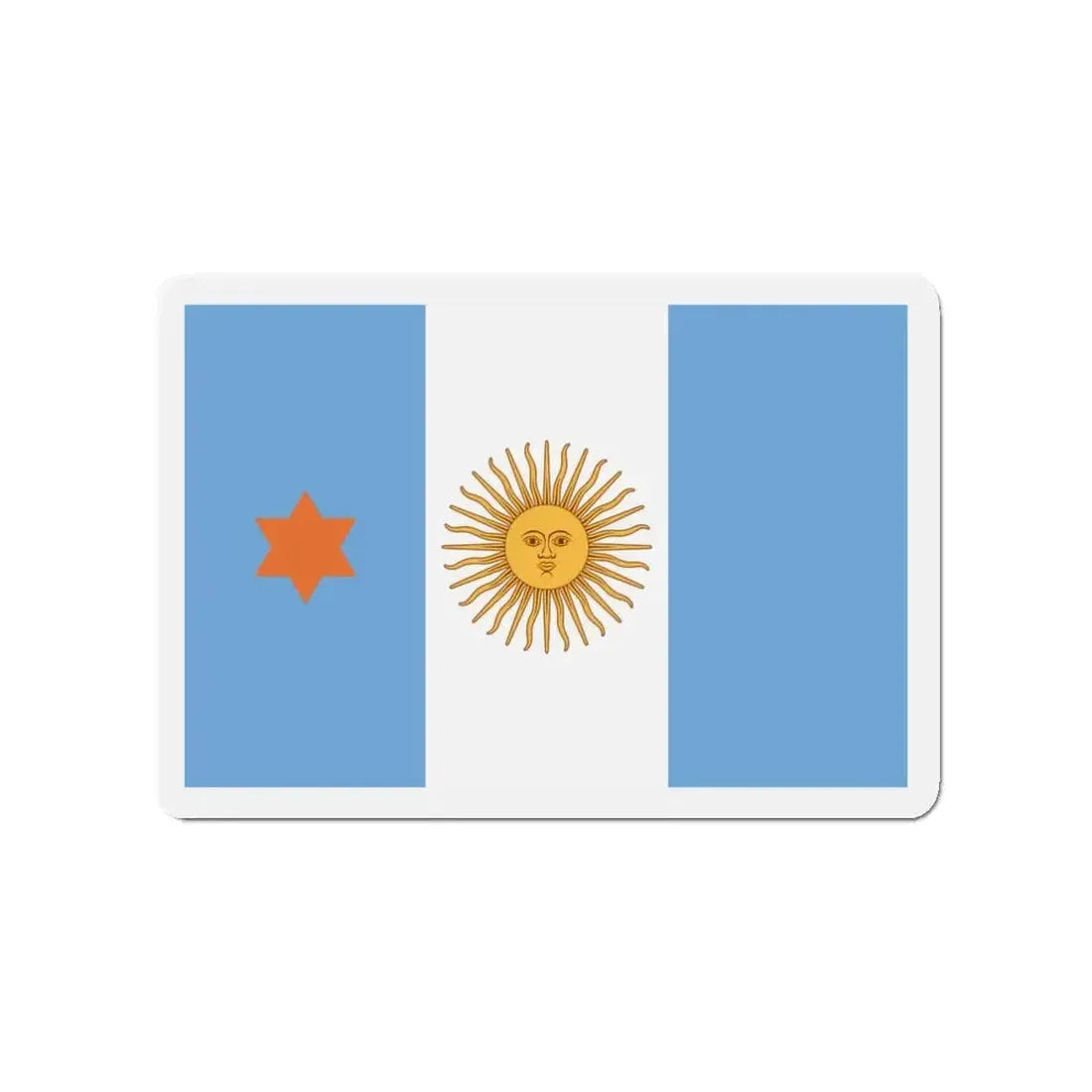 Flag of Argentine General de Brigada 1894 to 1904 - Refrigerator Magnet - The Sticker Space