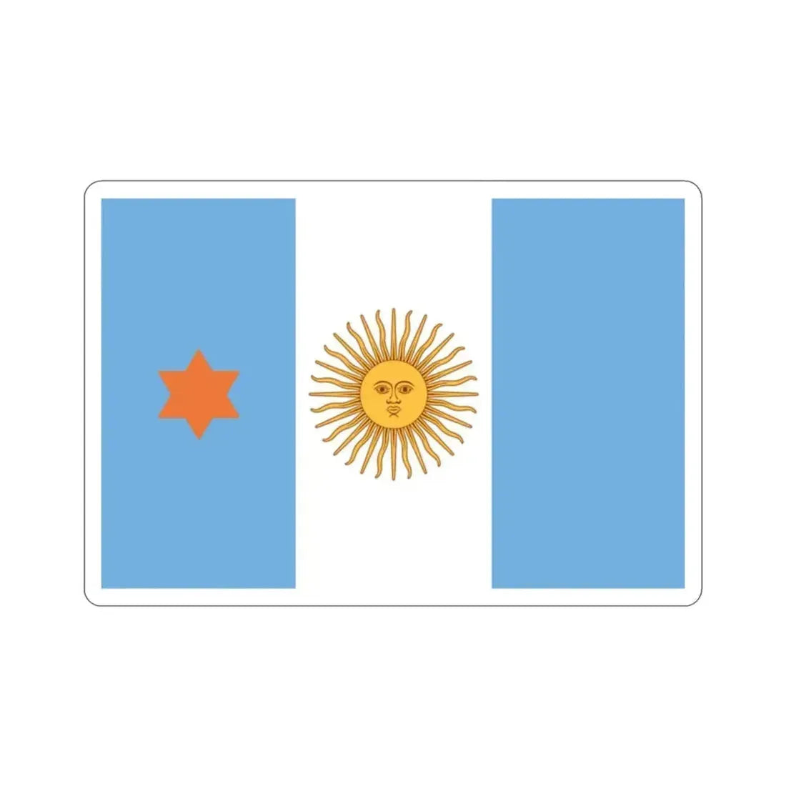 Flag of Argentine General de Brigada 1894 to 1904 STICKER Vinyl Die-Cut Decal 2 Inch - The Sticker Space