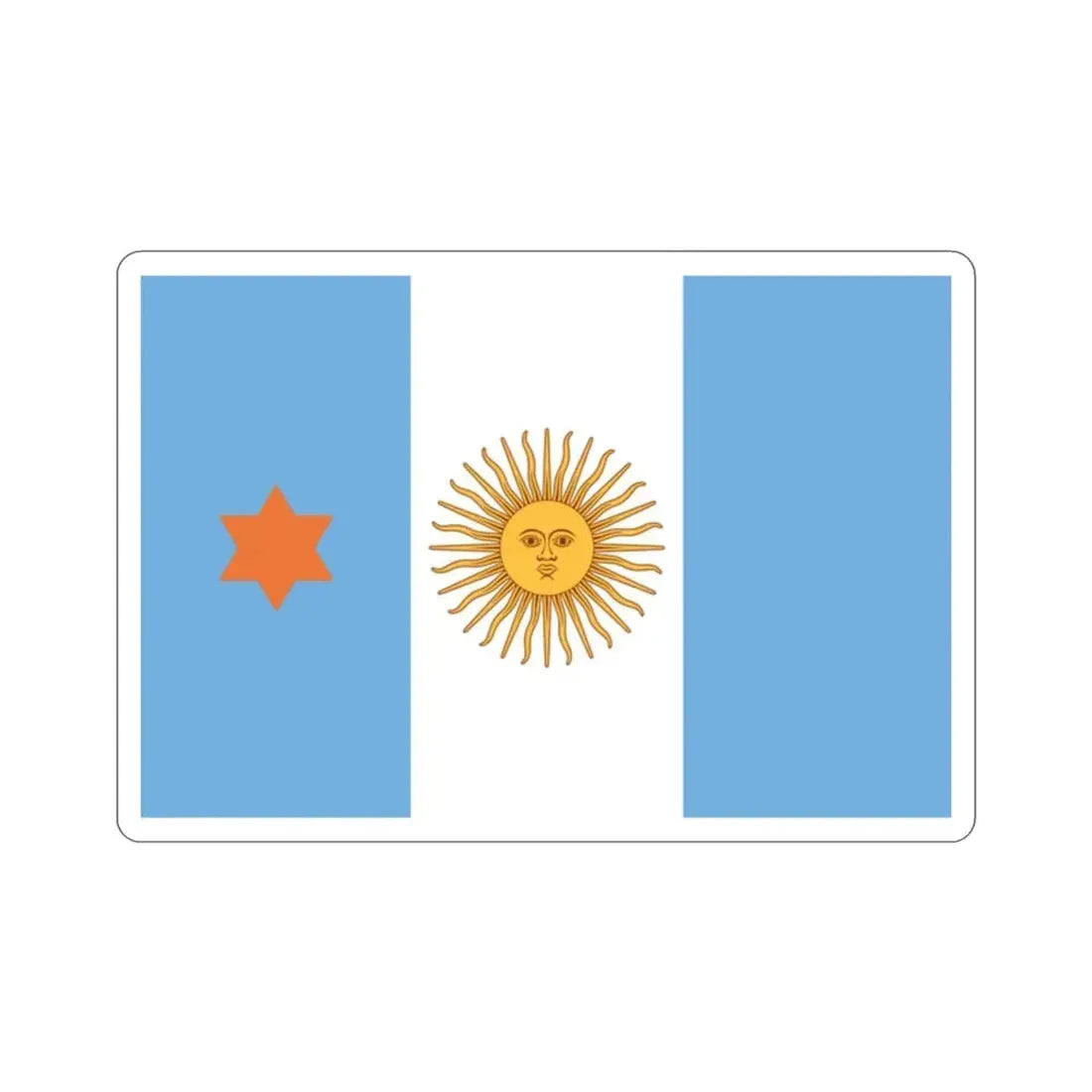 Flag of Argentine General de Brigada 1894 to 1904 STICKER Vinyl Die-Cut Decal 2 Inch - The Sticker Space