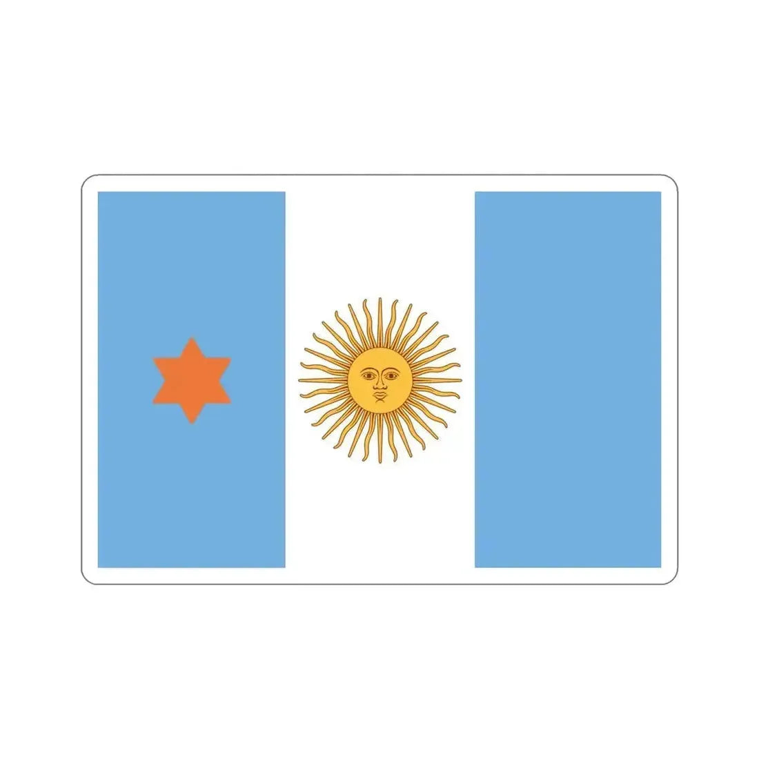 Flag of Argentine General de Brigada 1894 to 1904 STICKER Vinyl Die-Cut Decal 5 Inch - The Sticker Space