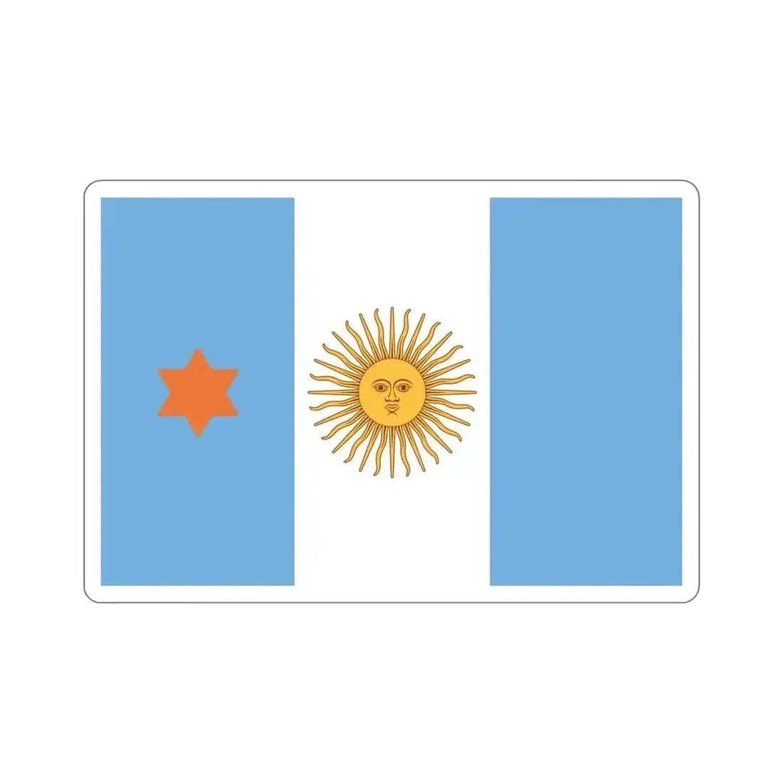 Flag of Argentine General de Brigada 1894 to 1904 STICKER Vinyl Die-Cut Decal 6 Inch - The Sticker Space