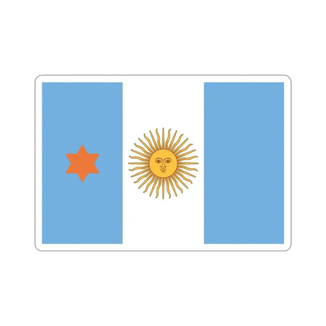 Flag of Argentine General de Brigada 1894 to 1904 STICKER Vinyl Die-Cut Decal 6 Inch - The Sticker Space