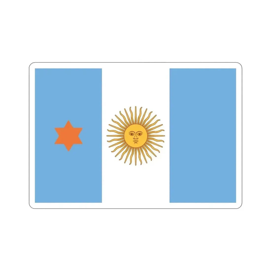 Flag of Argentine General de Brigada 1894 to 1904 STICKER Vinyl Die-Cut Decal - The Sticker Space