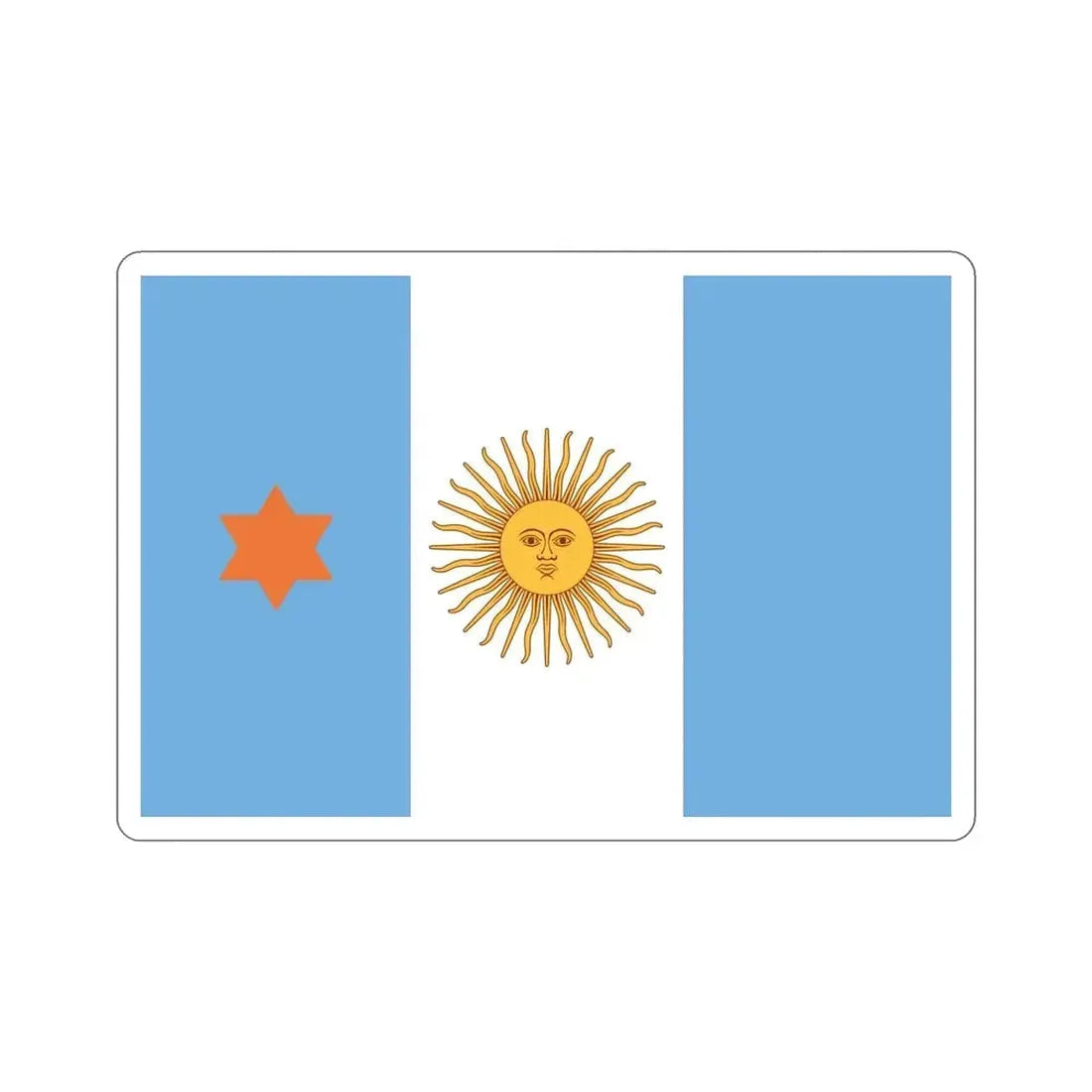 Flag of Argentine General de Brigada 1894 to 1904 STICKER Vinyl Die-Cut Decal - The Sticker Space