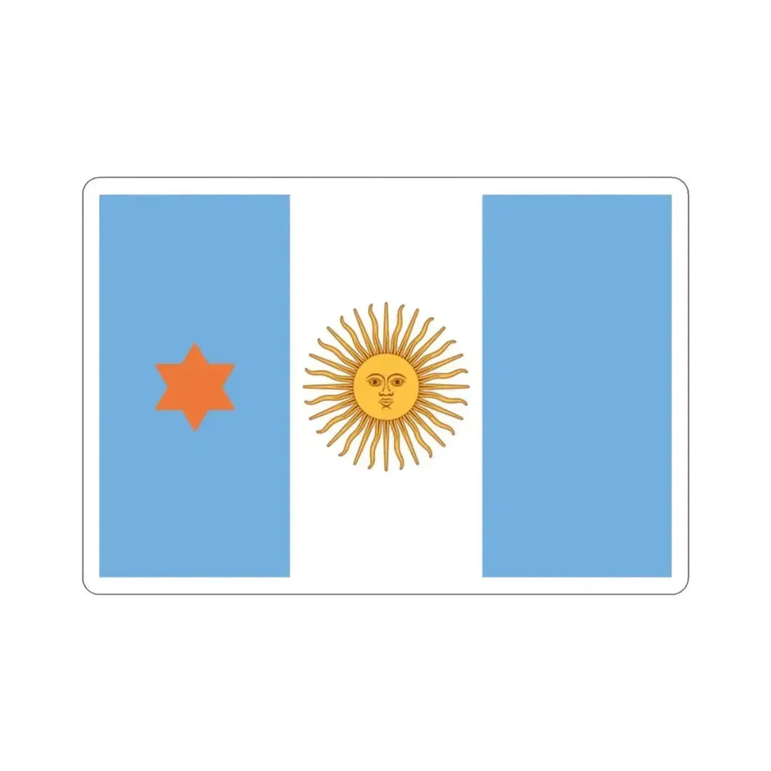 Flag of Argentine General de Brigada 1894 to 1904 STICKER Vinyl Die-Cut Decal - The Sticker Space
