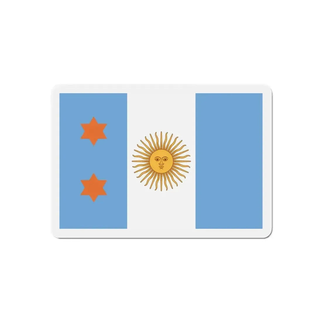 Flag of Argentine General de División 1894 to 1904 - Refrigerator Magnet 3 Inch - The Sticker Space