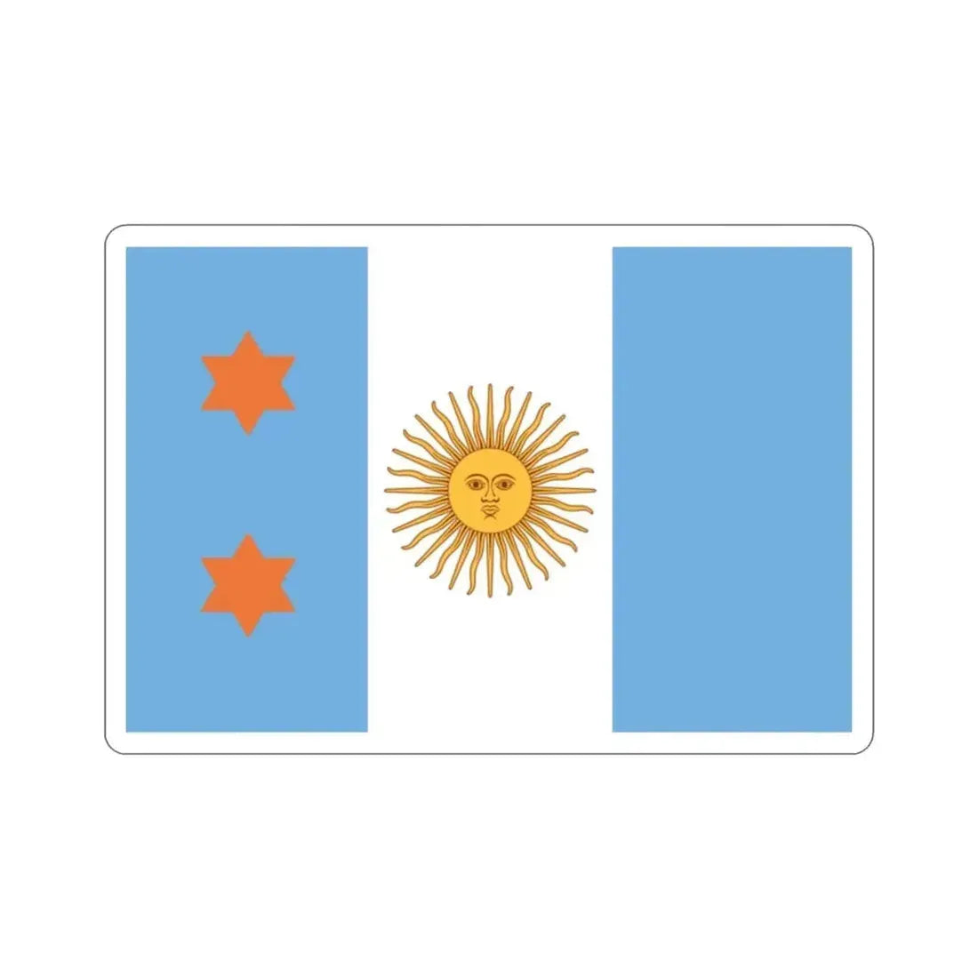 Flag of Argentine General de División 1894 to 1904 STICKER Vinyl Die-Cut Decal 2 Inch - The Sticker Space