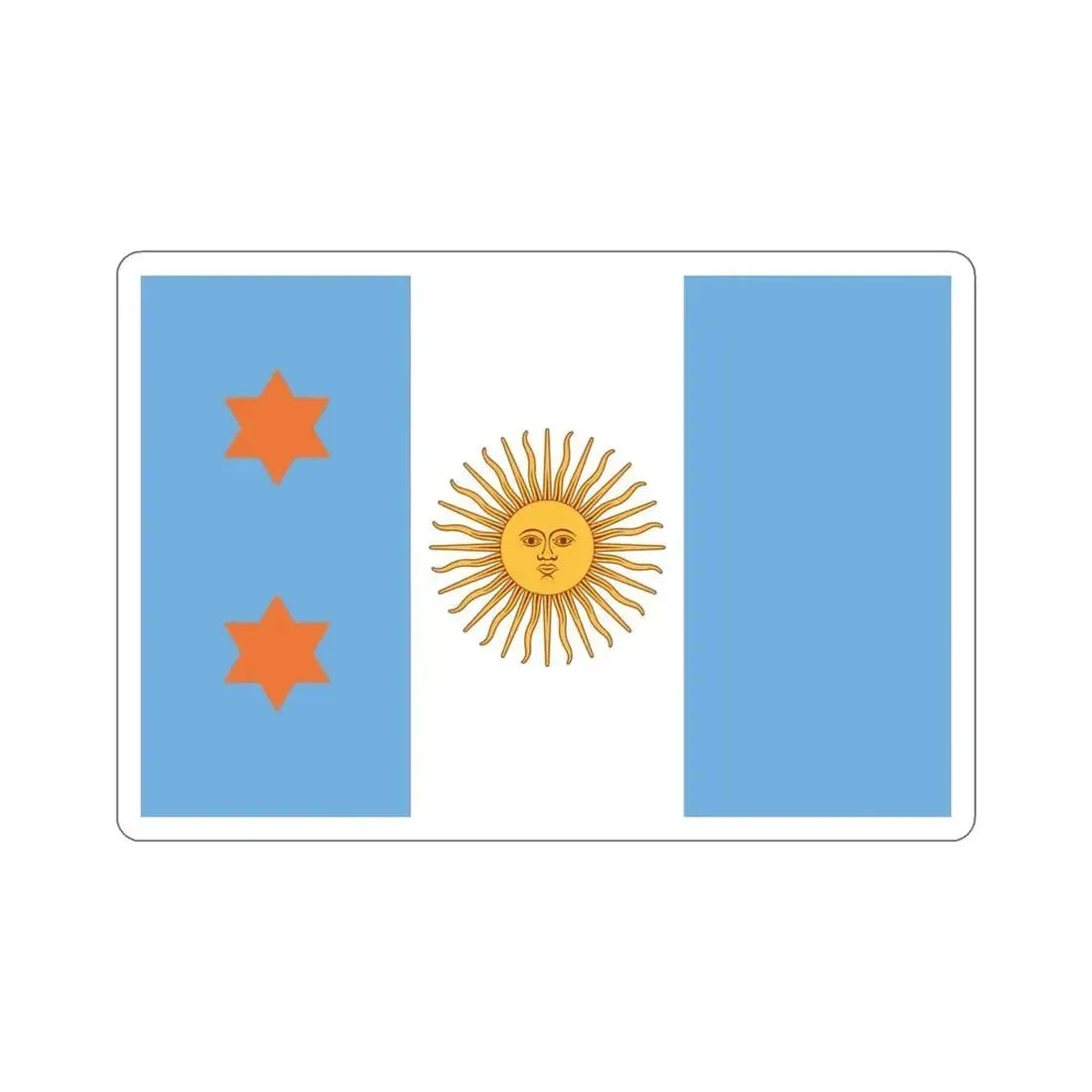 Flag of Argentine General de División 1894 to 1904 STICKER Vinyl Die-Cut Decal 4 Inch - The Sticker Space