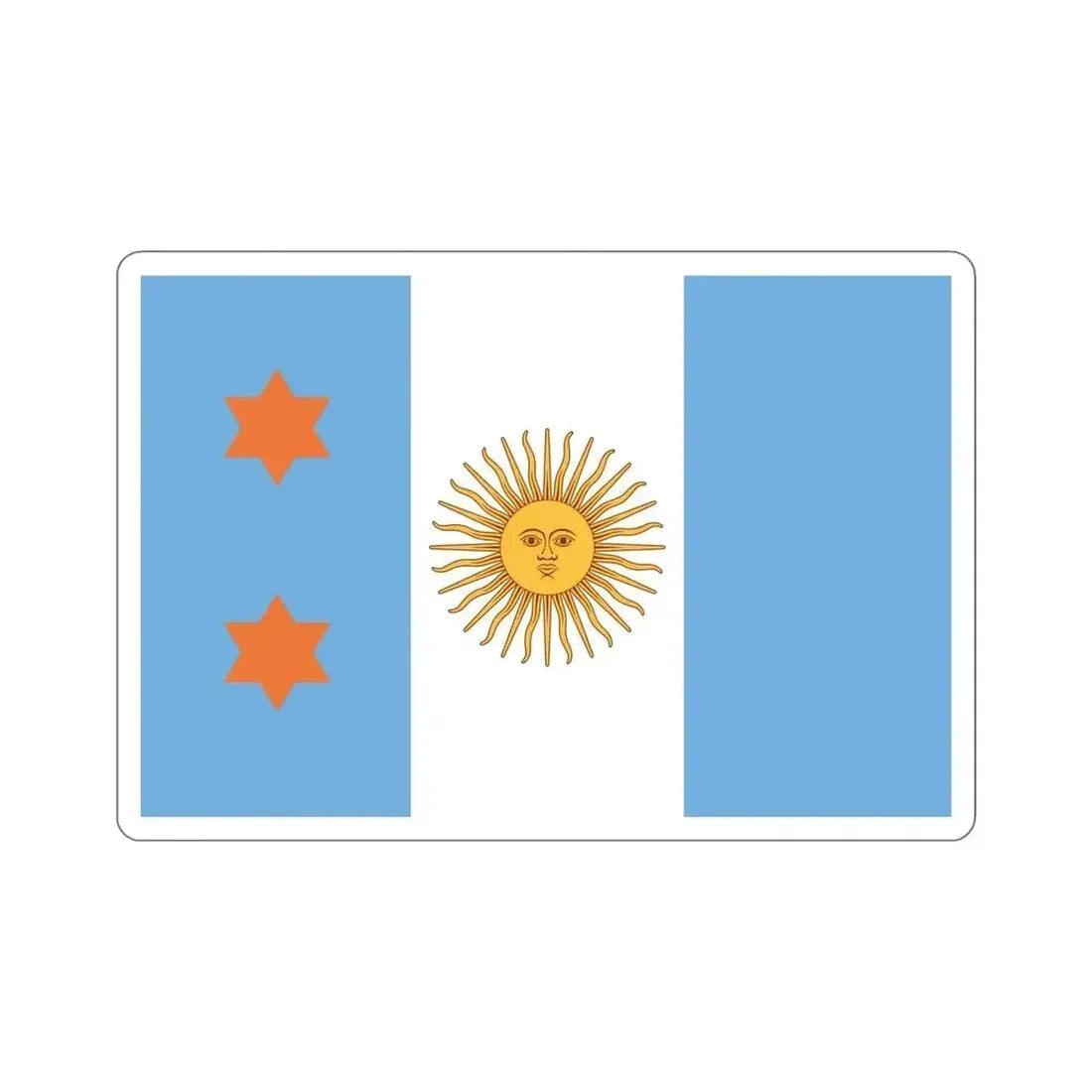 Flag of Argentine General de División 1894 to 1904 STICKER Vinyl Die-Cut Decal - The Sticker Space