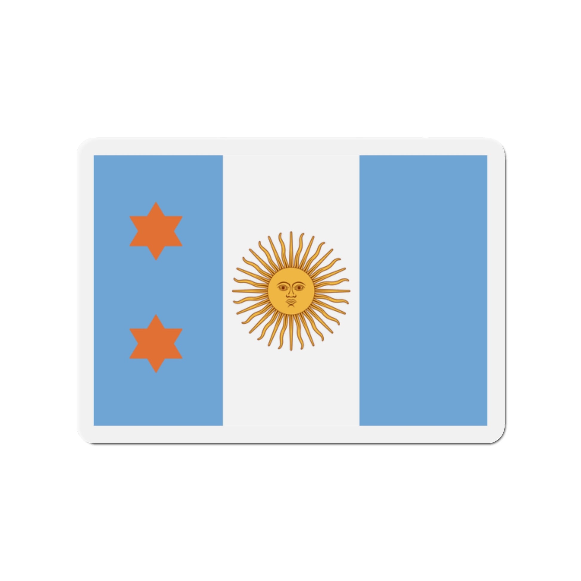 Flag of Argentine General de División 1894 to 1904 - Die-Cut Magnet-2" x 2"-The Sticker Space