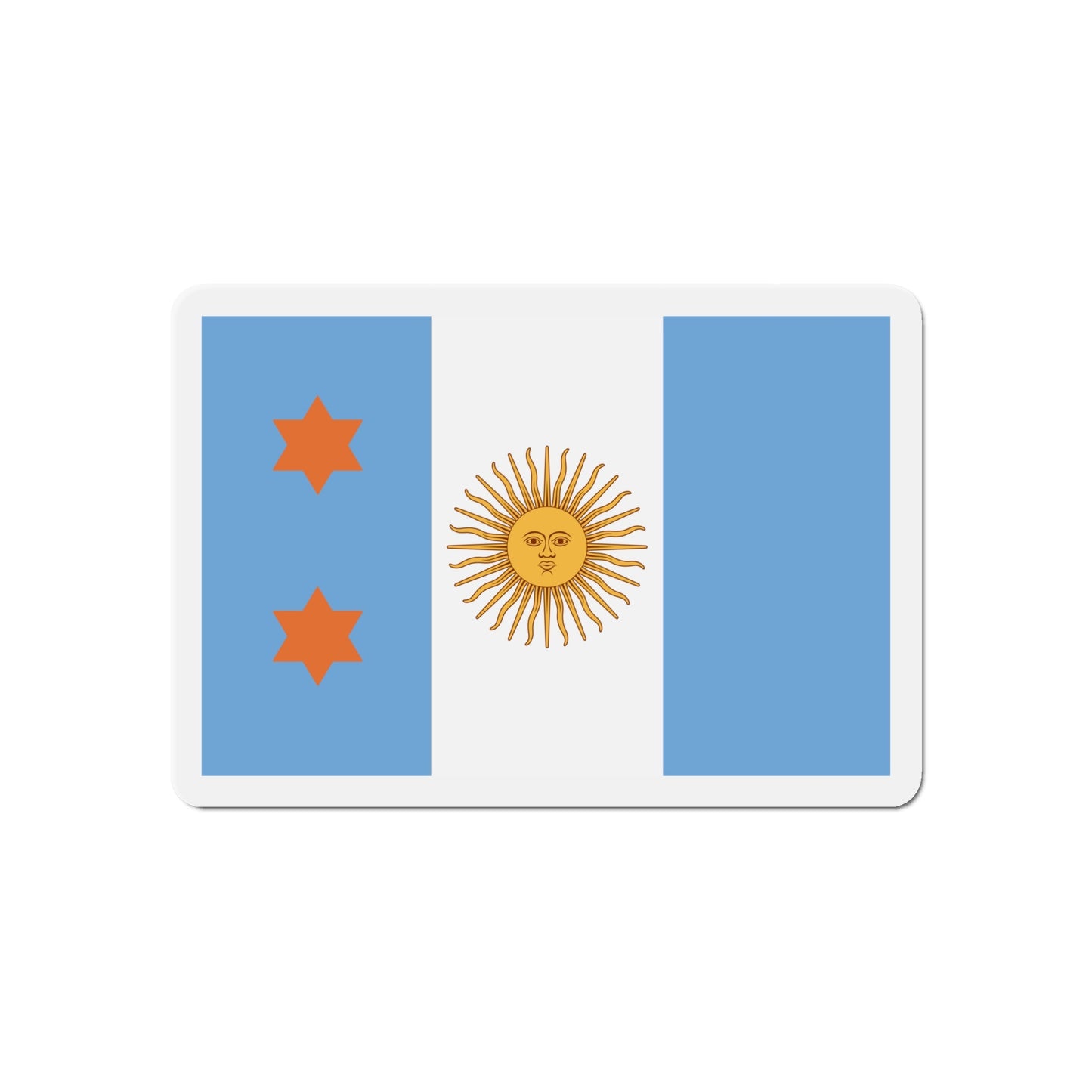 Flag of Argentine General de División 1894 to 1904 - Die-Cut Magnet-The Sticker Space