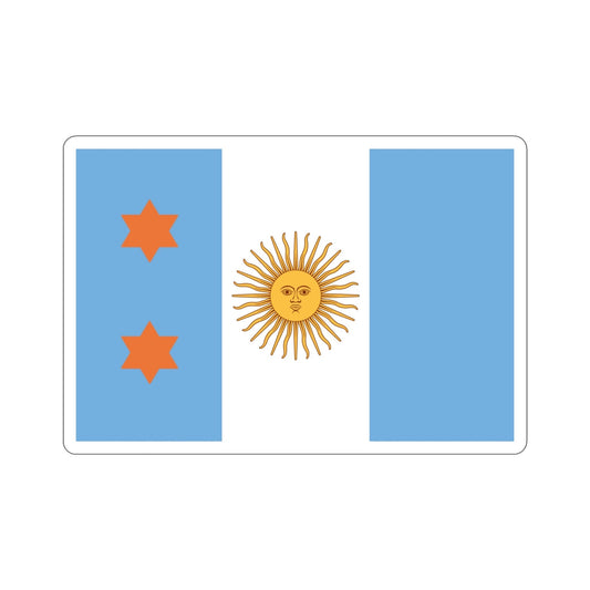 Flag of Argentine General de División 1894 to 1904 STICKER Vinyl Die-Cut Decal-6 Inch-The Sticker Space