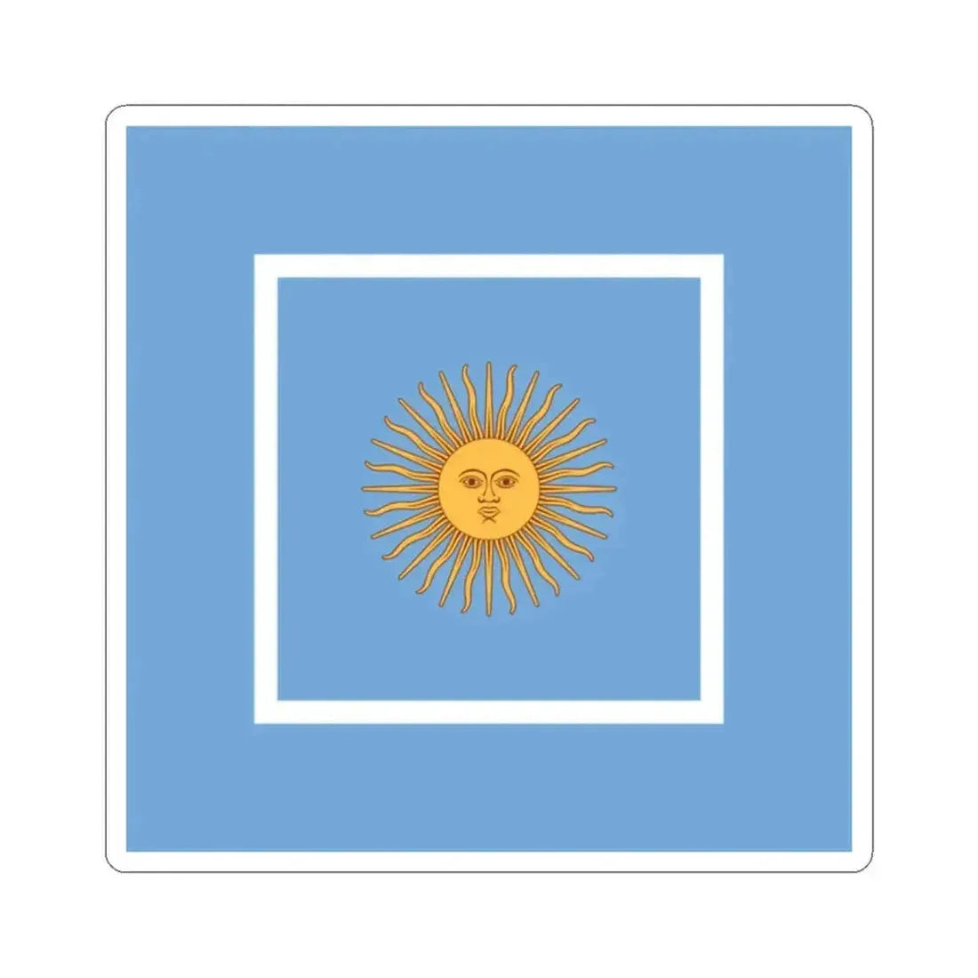 Flag of Argentine Ministers of Navy 1894-1904 (Argentina) STICKER Vinyl Kiss-Cut Decal 2 Inch White - The Sticker Space