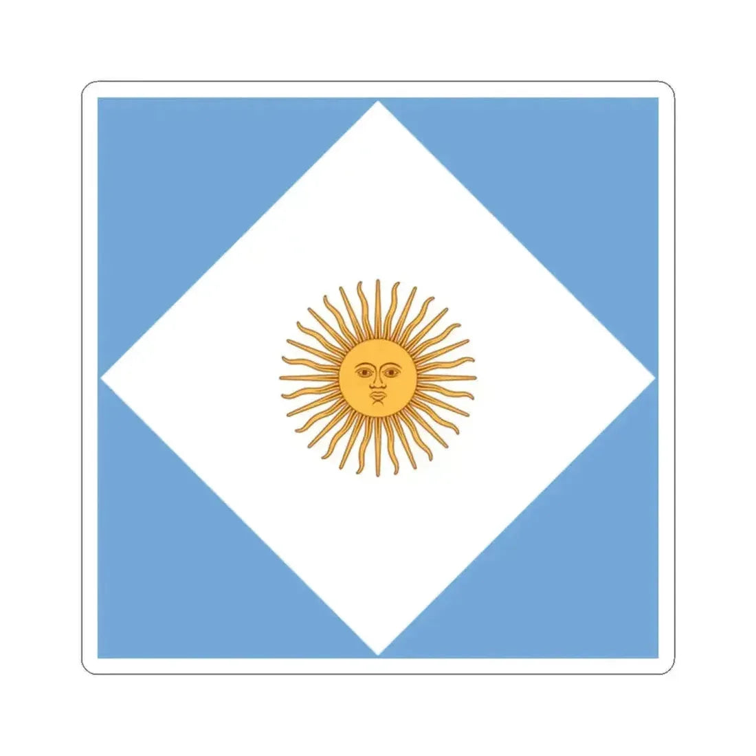 Flag of Argentine Ministers of State 1894-1904 (Argentina) STICKER Vinyl Kiss-Cut Decal 2 Inch White - The Sticker Space