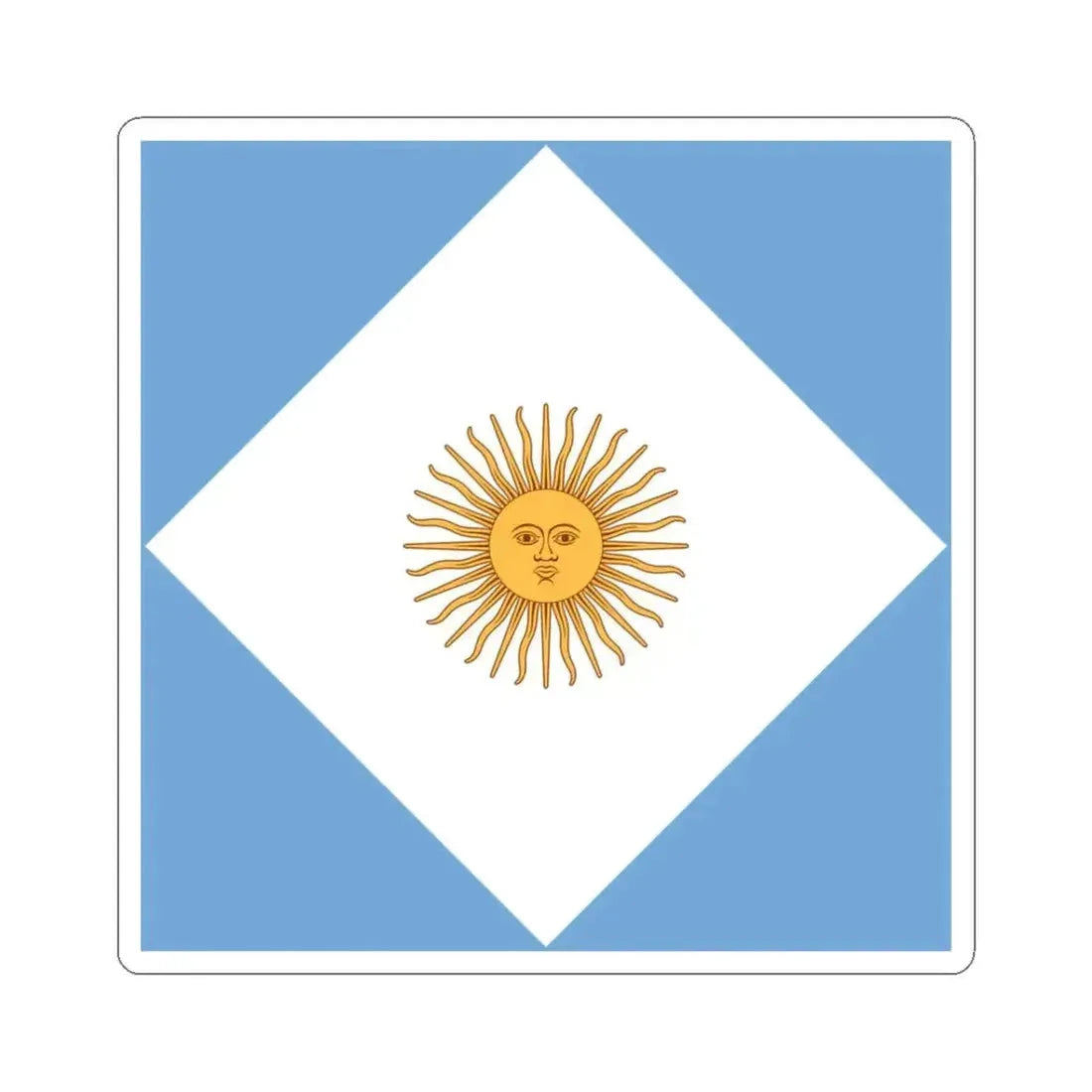 Flag of Argentine Ministers of State 1894-1904 (Argentina) STICKER Vinyl Kiss-Cut Decal 3 Inch White - The Sticker Space