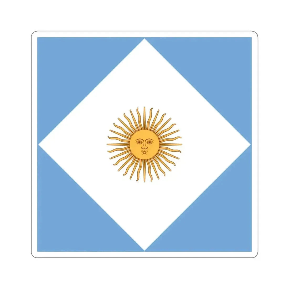 Flag of Argentine Ministers of State 1894-1904 (Argentina) STICKER Vinyl Kiss-Cut Decal 4 Inch White - The Sticker Space