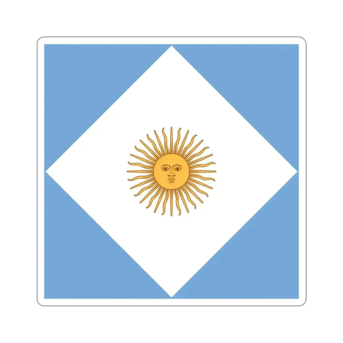 Flag of Argentine Ministers of State 1894-1904 (Argentina) STICKER Vinyl Kiss-Cut Decal 6 Inch White - The Sticker Space