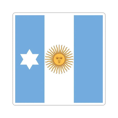 Flag of Argentine Rear Admiral 1894-1904 (Argentina) STICKER Vinyl Kiss-Cut Decal 4 Inch White - The Sticker Space