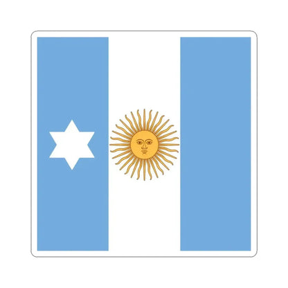 Flag of Argentine Rear Admiral 1894-1904 (Argentina) STICKER Vinyl Kiss-Cut Decal 6 Inch White - The Sticker Space