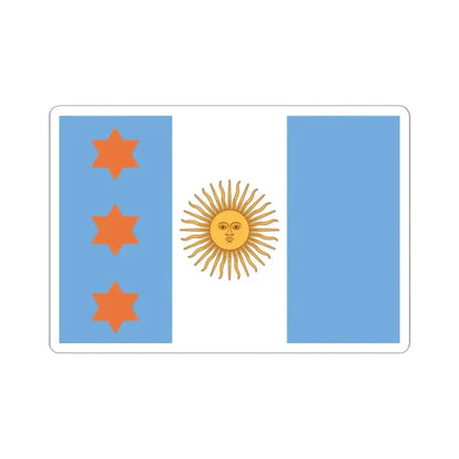 Flag of Argentine Teniente General 1894-1904 (Argentina) STICKER Vinyl Kiss-Cut Decal 2 Inch White - The Sticker Space