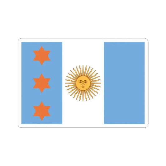 Flag of Argentine Teniente General 1894-1904 (Argentina) STICKER Vinyl Kiss-Cut Decal 2 Inch White - The Sticker Space