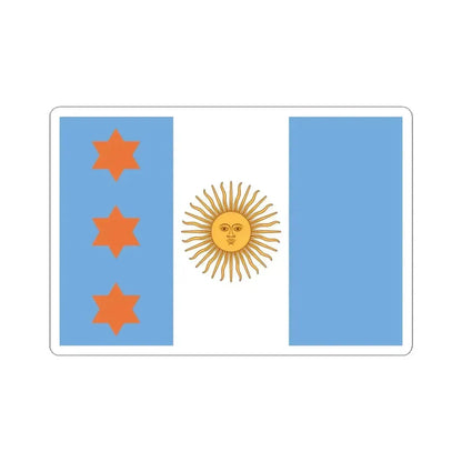 Flag of Argentine Teniente General 1894-1904 (Argentina) STICKER Vinyl Kiss-Cut Decal 3 Inch White - The Sticker Space