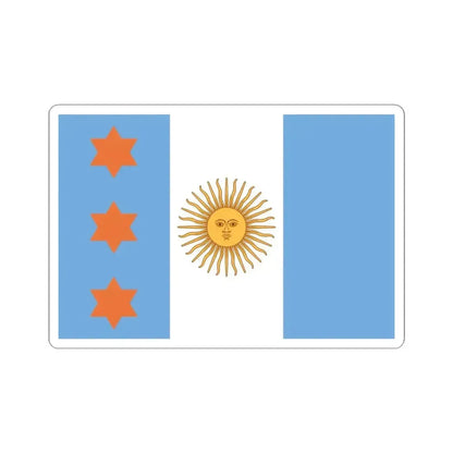 Flag of Argentine Teniente General 1894-1904 (Argentina) STICKER Vinyl Kiss-Cut Decal 4 Inch White - The Sticker Space