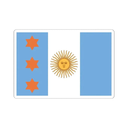 Flag of Argentine Teniente General 1894-1904 (Argentina) STICKER Vinyl Kiss-Cut Decal 6 Inch White - The Sticker Space
