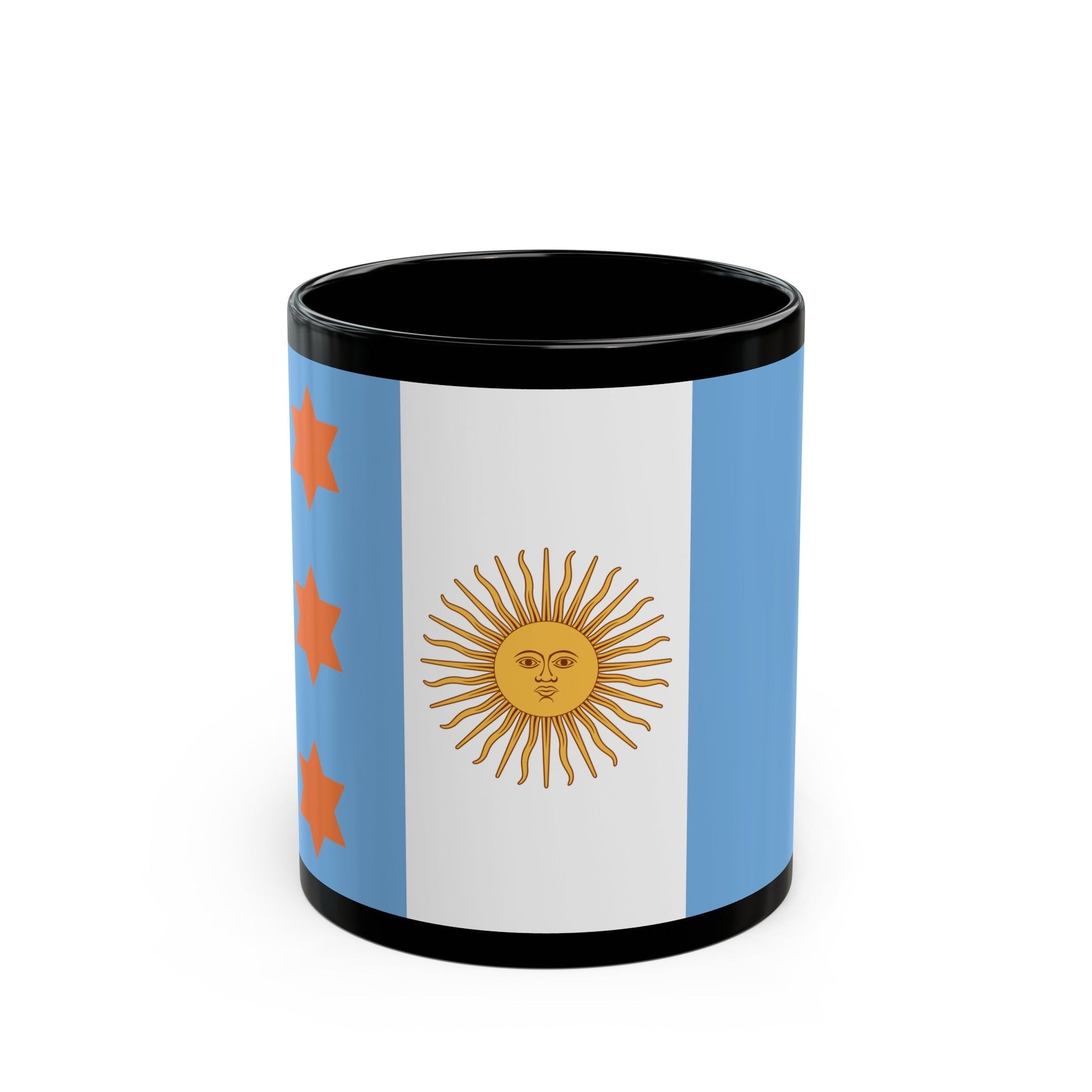 Flag of Argentine Teniente General 1894 to 1904 - Black Coffee Mug-11oz-The Sticker Space