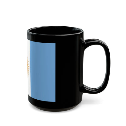 Flag of Argentine Teniente General 1894 to 1904 - Black Coffee Mug-The Sticker Space