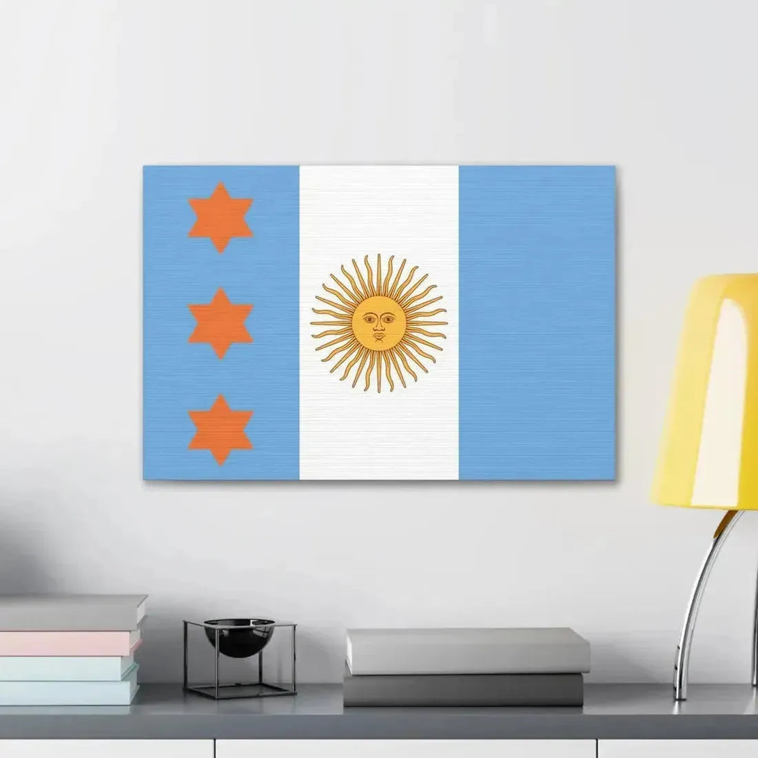 Flag of Argentine Teniente General 1894 to 1904 - Canvas Wall Art - The Sticker Space