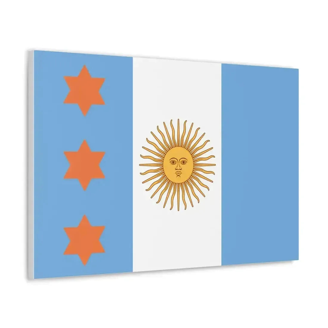 Flag of Argentine Teniente General 1894 to 1904 - Canvas Wall Art - The Sticker Space
