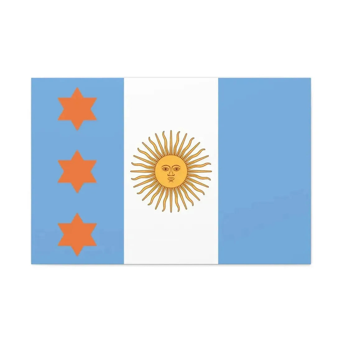 Flag of Argentine Teniente General 1894 to 1904 - Canvas Wall Art - The Sticker Space